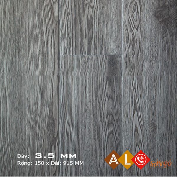 Nhà sản xuất: AROMA Kích thước (L x W x H): 915 x 150 x 3.5mm Trọng lượng: 7 kg Loại: sàn nhựa có hèm khóa, giả vân gỗ